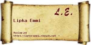 Lipka Emmi névjegykártya